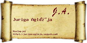 Juriga Aglája névjegykártya